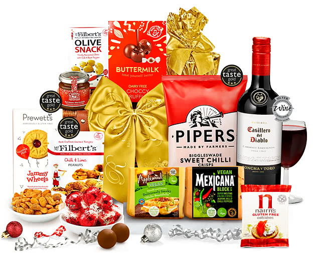 Coniston Christmas Hamper With Red Wine